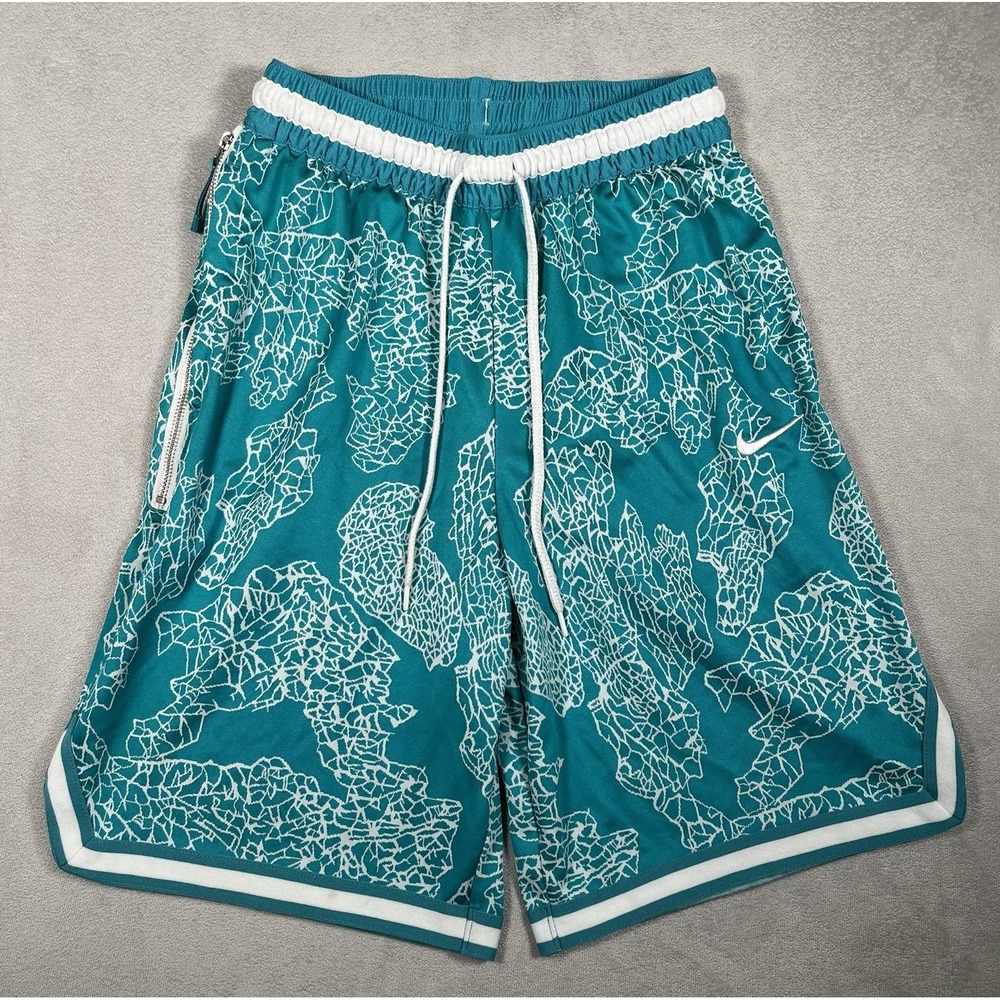 Nike Dri-FIT DNA Basketball Shorts Mens Small Teal Blue Zip Pocket FB6928-367